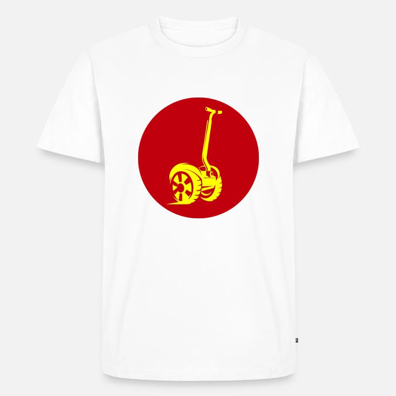 E-Scooter E-Roller Scooter - T-shirt Premium bio Homme - blanc