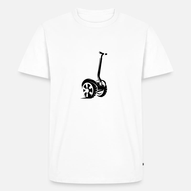 E-Scooter E-Roller Scooter - Männer Premium Bio T-Shirt - Weiß
