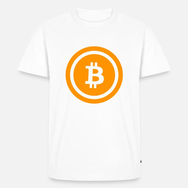 Bitcoin - Männer Premium Bio T-Shirt - Weiß