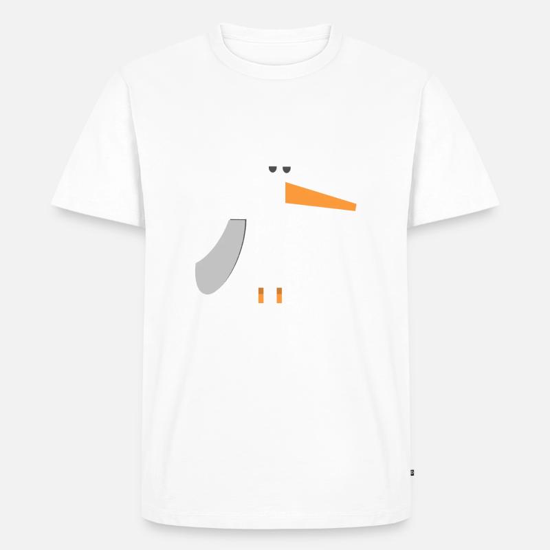 Möwe - Männer Premium Bio T-Shirt - Weiß