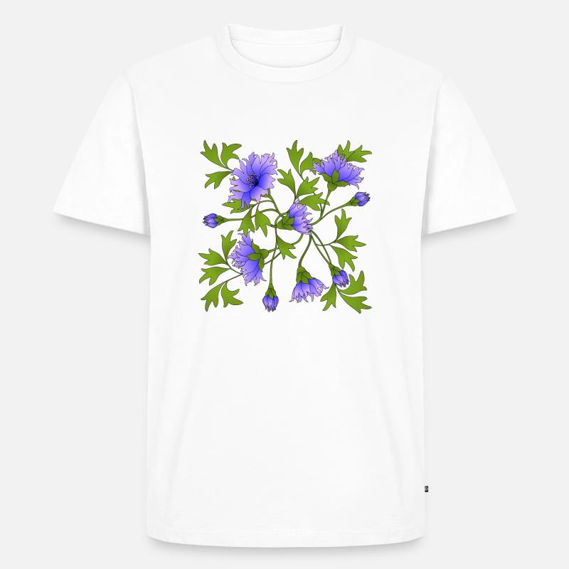 Blumen - Männer Premium Bio T-Shirt - Weiß
