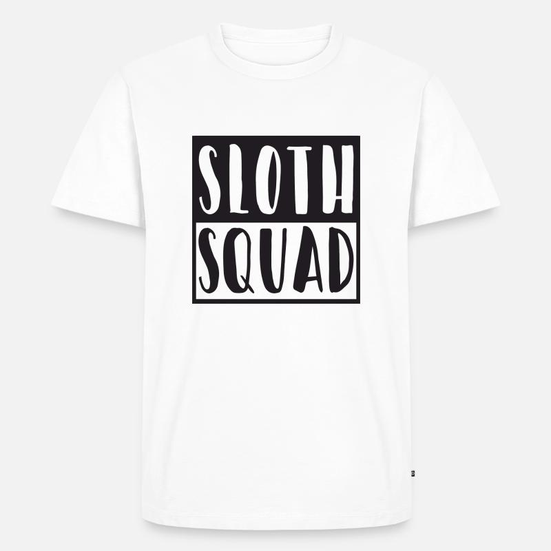 Sloth Squad - Männer Premium Bio T-Shirt - Weiß