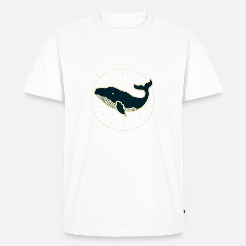 Blauwal - Männer Premium Bio T-Shirt - Weiß