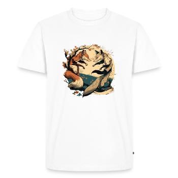 fox 7 - T-shirt Premium bio Homme - blanc - Devant - Nico (187cm)
