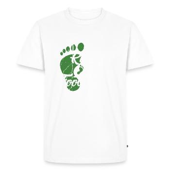Reduce your Footprint - Men's Premium Organic T-Shirt - white - Front - Nico (187cm)