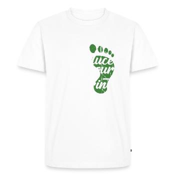 Reduce your Footprint - Men's Premium Organic T-Shirt - white - Front - Nico (187cm)
