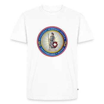Phoque Helvetia - T-shirt Premium bio Homme - blanc - Devant - Nico (187cm)