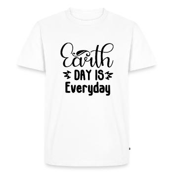 Le Jour de la Terre, c’est tous les jours - T-shirt Premium bio Homme - blanc - Devant - Nico (187cm)
