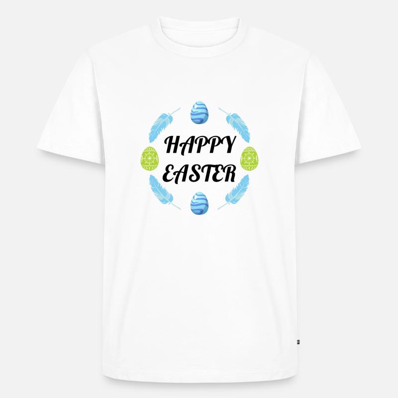 Happy Easter Easter Egg - Men's Premium Organic T-Shirt - white