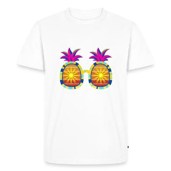 Lunettes de soleil Ananas - T-shirt Premium bio Homme - blanc - Devant - Nico (187cm)