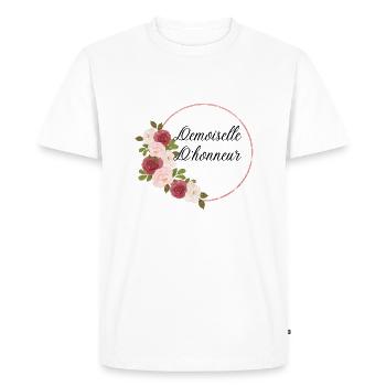Demoiselle d'honneur - T-shirt Premium bio Homme - blanc - Devant - Nico (187cm)