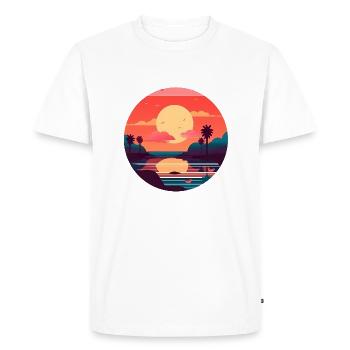 Souvenirs ensoleillés - T-shirt Premium bio Homme - blanc - Devant - Nico (187cm)