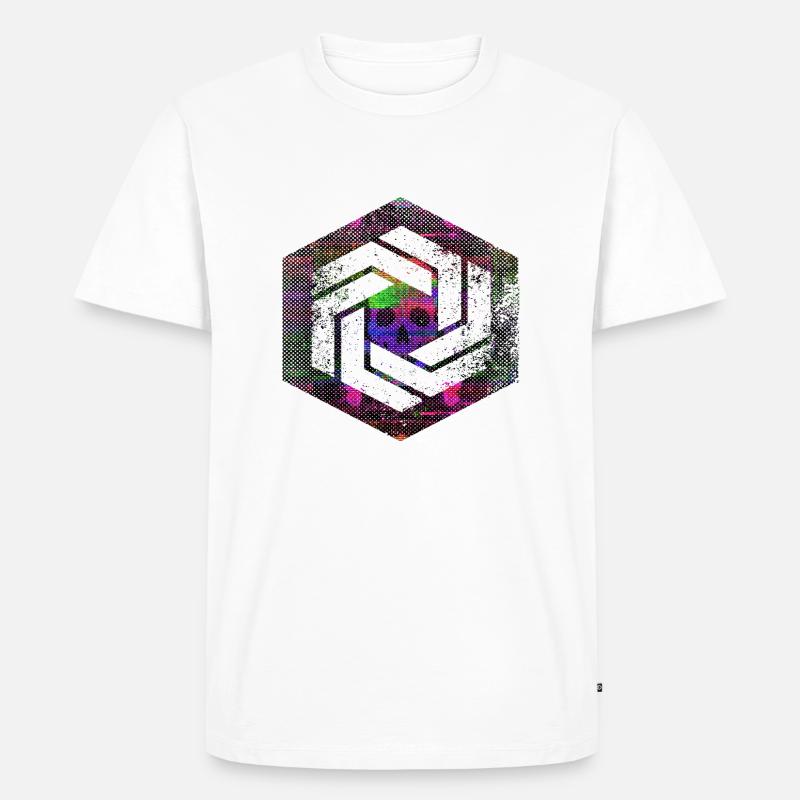 Hexagon-Programmierung Programmierer Codierung geometrisch - Männer Premium Bio T-Shirt - Weiß