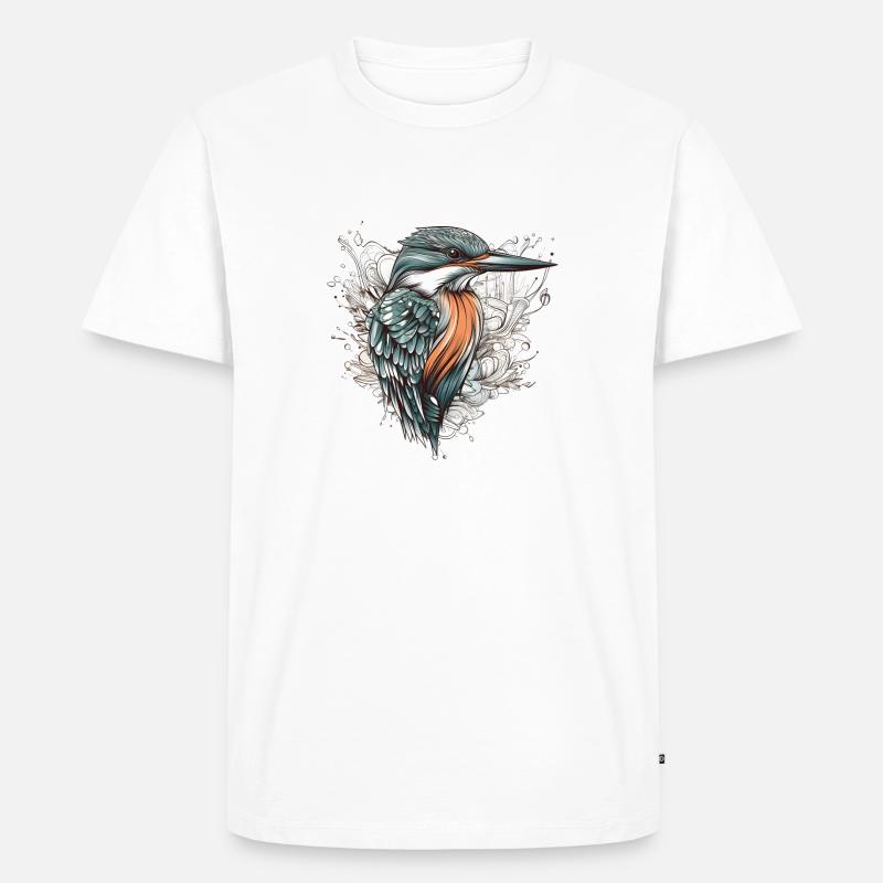 Eisvogel episch - Männer Premium Bio T-Shirt - Weiß