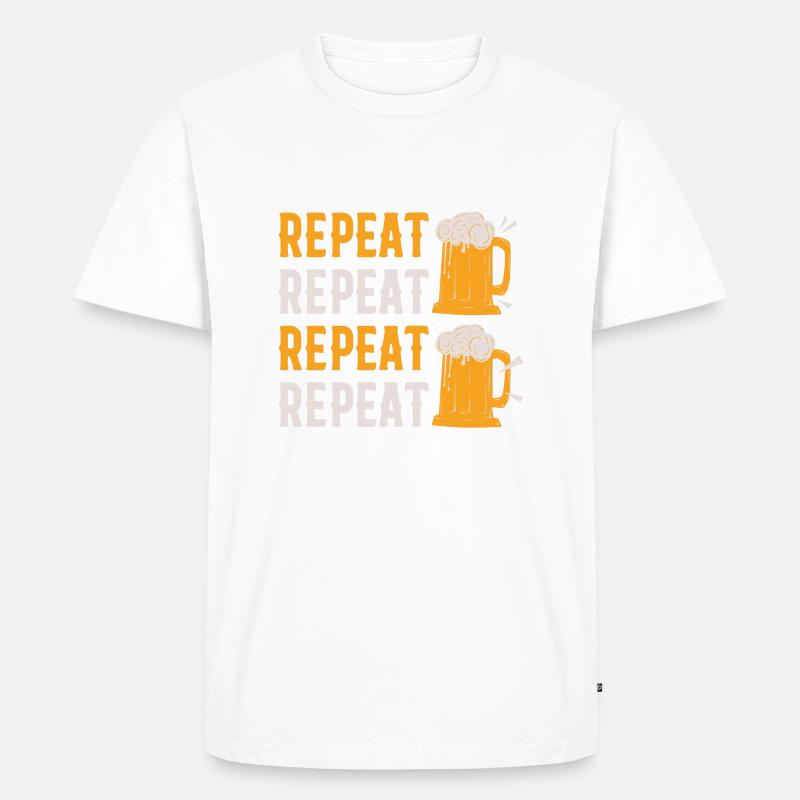 REPEAT - Männer Premium Bio T-Shirt - Weiß