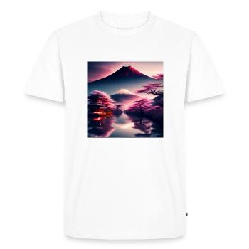 Japon Fuji - T-shirt Premium bio Homme - blanc - Devant - Nico (187cm)