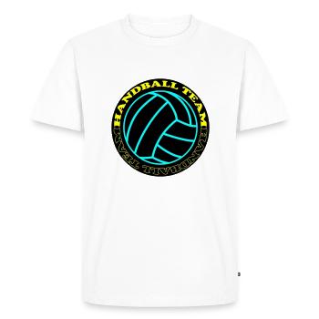 Équipe de handball 3 - T-shirt Premium bio Homme - blanc - Devant - Nico (187cm)