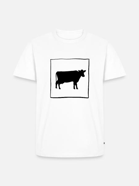 Kuh 1 - Männer Premium Bio T-Shirt - Weiß