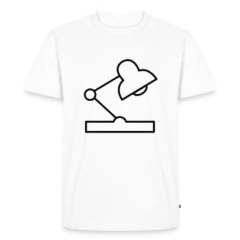 lampe de bureau - T-shirt Premium bio Homme - blanc - Devant - Nico (187cm)