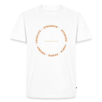 strength-stamina-force-power-energy-capacity - Men's Premium Organic T-Shirt - white - Front - Nico (187cm)
