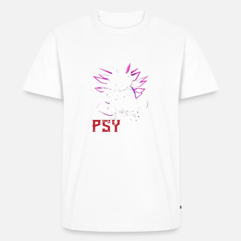 Psycho Rabbit - Männer Premium Bio T-Shirt - Weiß