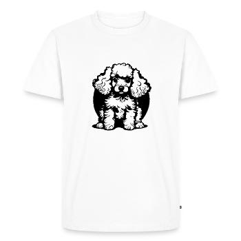 Poodle Puppy Dog Owner Dog Love Poodle Puppy - Men's Premium Organic T-Shirt - white - Front - Nico (187cm)
