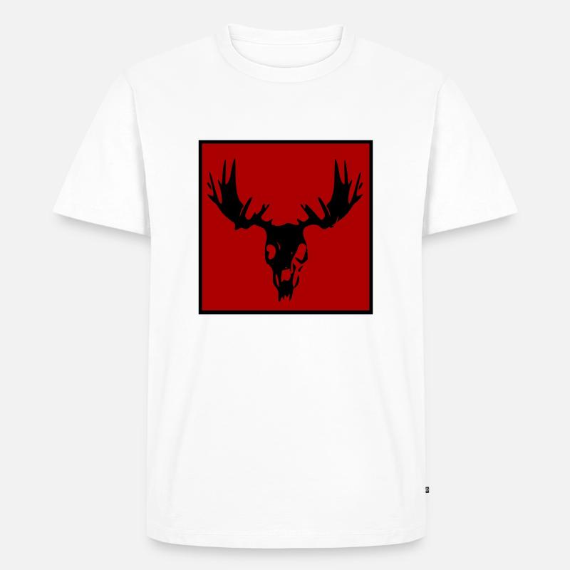 Elch-Sake - Männer Premium Bio T-Shirt - Weiß