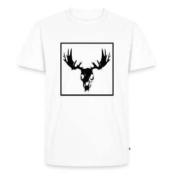 Saké d’orignal - T-shirt Premium bio Homme - blanc - Devant - Nico (187cm)