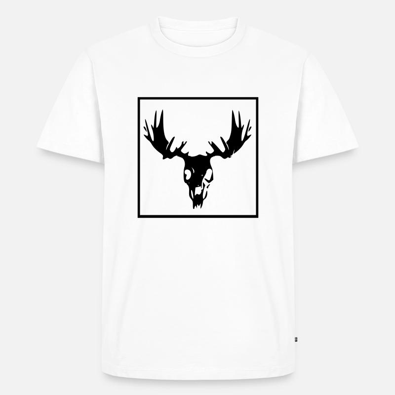 Elch-Sake - Männer Premium Bio T-Shirt - Weiß
