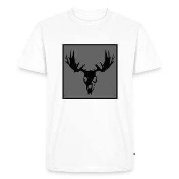 Saké d’orignal - T-shirt Premium bio Homme - blanc - Devant - Nico (187cm)