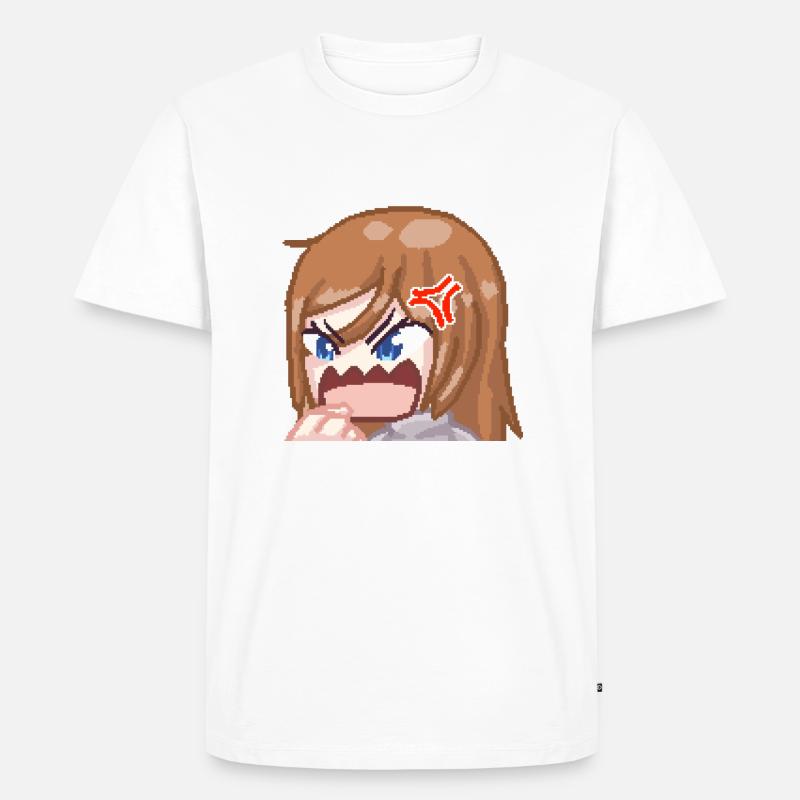 Pillowg1rl Emote Rage - Männer Premium Bio T-Shirt - Weiß