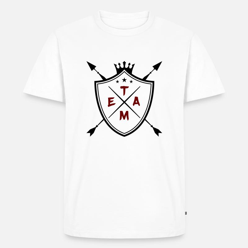team wappen - Männer Premium Bio T-Shirt - Weiß