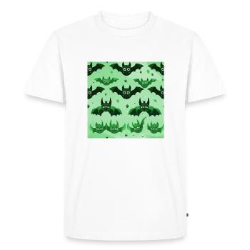 Comic Bat Brigade: Cute Bat Collection - Men's Premium Organic T-Shirt - white - Front - Nico (187cm)
