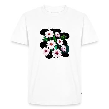 Flowers Bouquet Cosmea Plants Plant - Men's Premium Organic T-Shirt - white - Front - Nico (187cm)
