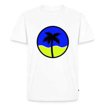 palmier - T-shirt Premium bio Homme - blanc - Devant - Nico (187cm)