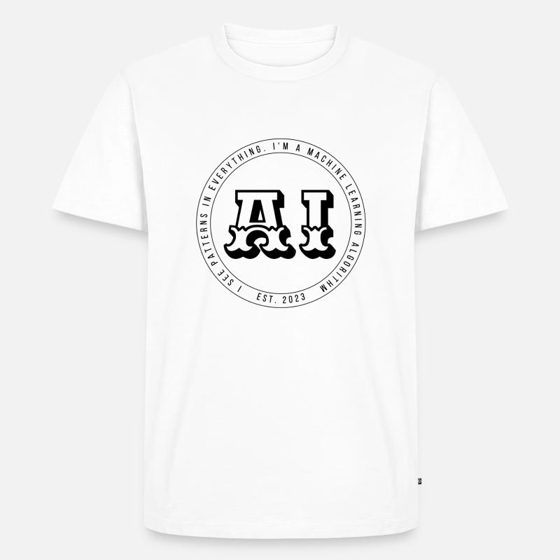 KI-Algorithmus - Männer Premium Bio T-Shirt - Weiß