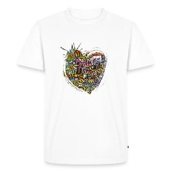 Graffiti style Splash hip hop couleurs peintre couleur - T-shirt Premium bio Homme - blanc - Devant - Nico (187cm)