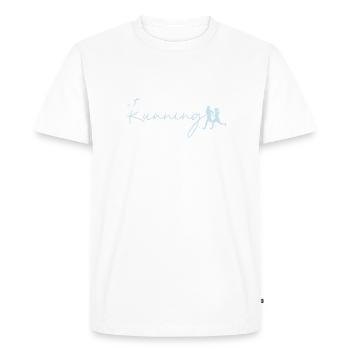 Ultra Running jogger - Men's Premium Organic T-Shirt - white - Front - Nico (187cm)