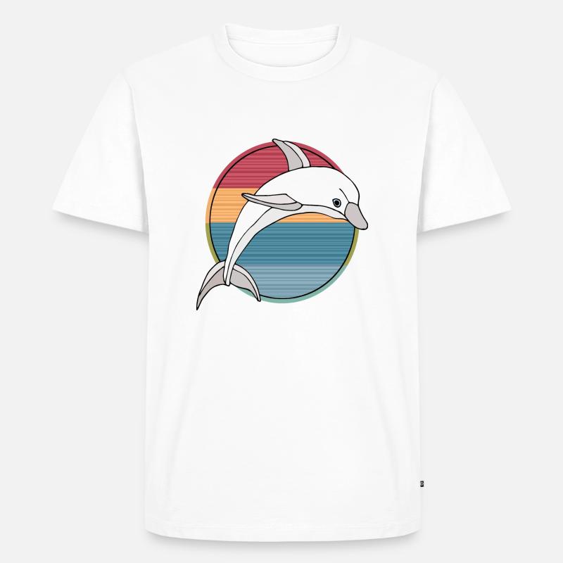 Delfin - Männer Premium Bio T-Shirt - Weiß