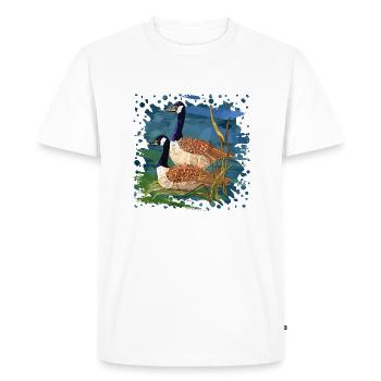 Oiseaux - T-shirt Premium bio Homme - blanc - Devant - Nico (187cm)