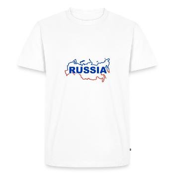 Carte de la Russie - T-shirt Premium bio Homme - blanc - Devant - Nico (187cm)