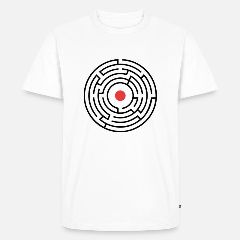 labyrinth - Männer Premium Bio T-Shirt - Weiß