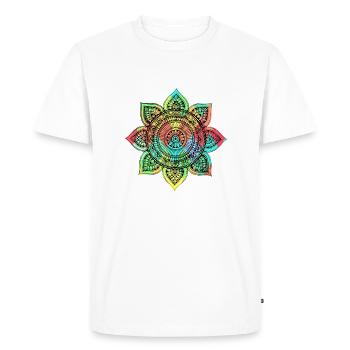 Mandala - T-shirt Premium bio Homme - blanc - Devant - Nico (187cm)