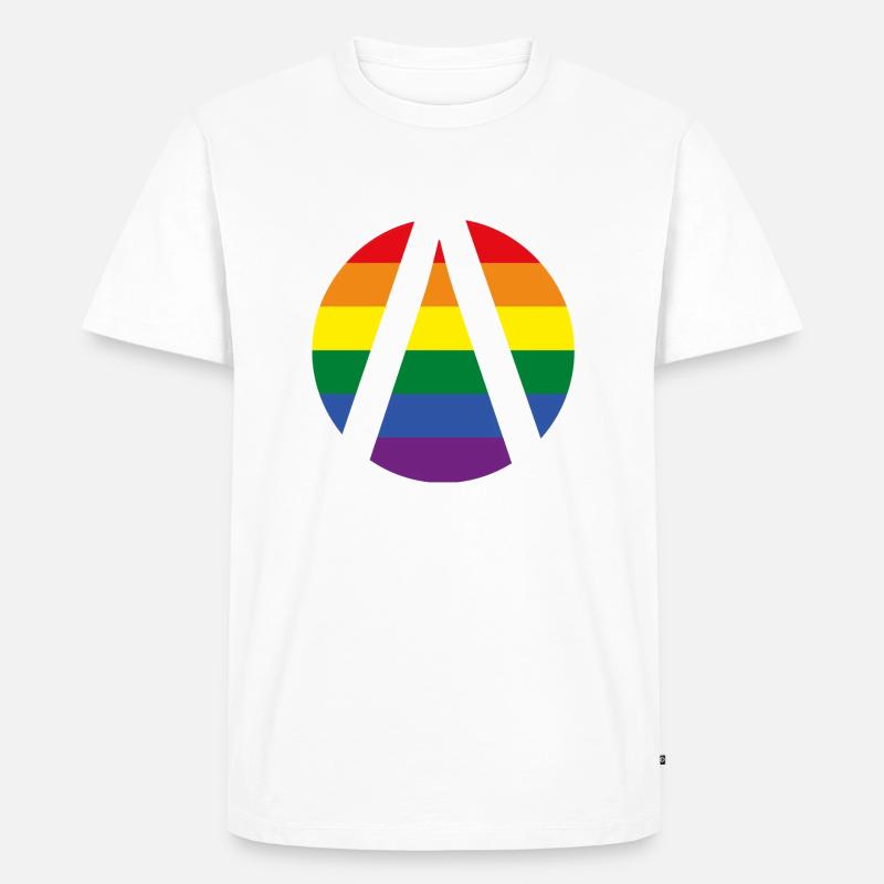 Lambda Logo CSD - Männer Premium Bio T-Shirt - Weiß