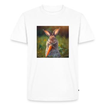 Lapin - T-shirt Premium bio Homme - blanc - Devant - Nico (187cm)