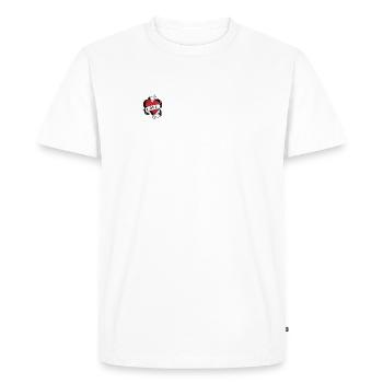Vintage I Love My Hot Girlfriend - Stay Away - T-shirt Premium bio Homme - blanc - Devant - Nico (187cm)