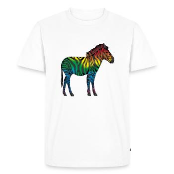 Zebra - Men's Premium Organic T-Shirt - white - Front - Nico (187cm)