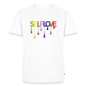 Amour de soi - T-shirt Premium bio Homme - blanc - Devant - Nico (187cm)