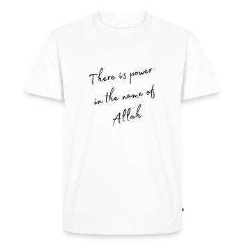 There is power in the name of allah - T-shirt Premium bio Homme - blanc - Devant - Nico (187cm)