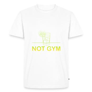 Gin Not Gym Longdrink Glass - Men's Premium Organic T-Shirt - white - Front - Nico (187cm)